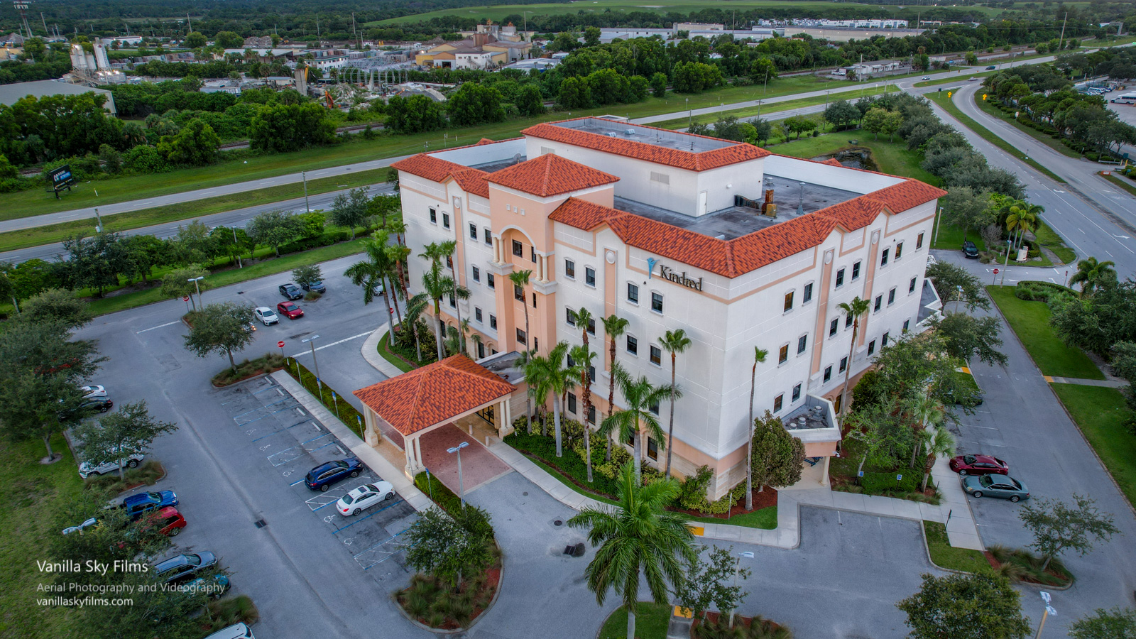 Aerial drone photo of the Kindred Hospital Riviera Beach