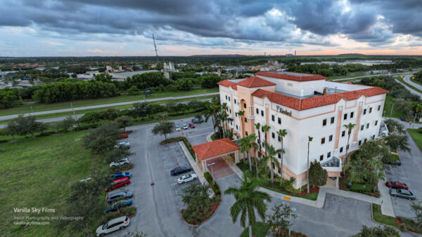 Aerial drone photo of the Kindred Hospital Riviera Beach