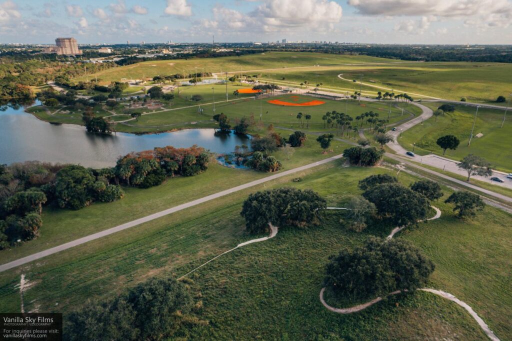 Aerial view of the Dyer Park